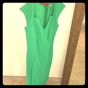 Form fitting versatile Kelly green dress